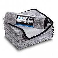 Микрофибровое полотенце (серый) для сушки авто 60x70 см, 520 г/м2,аналог ТМ Dry Monster