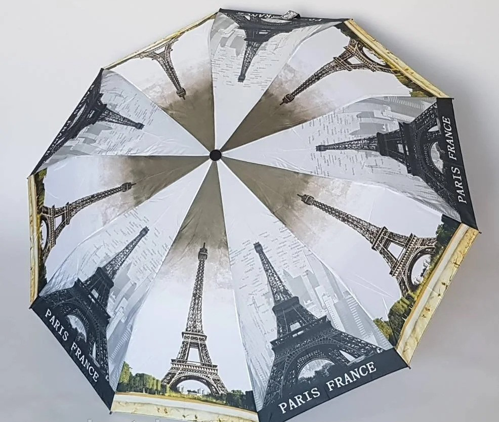 Зонт женский «Мировые достопримечательности» полуавтомат Париж - фото 2 - id-p1417189635