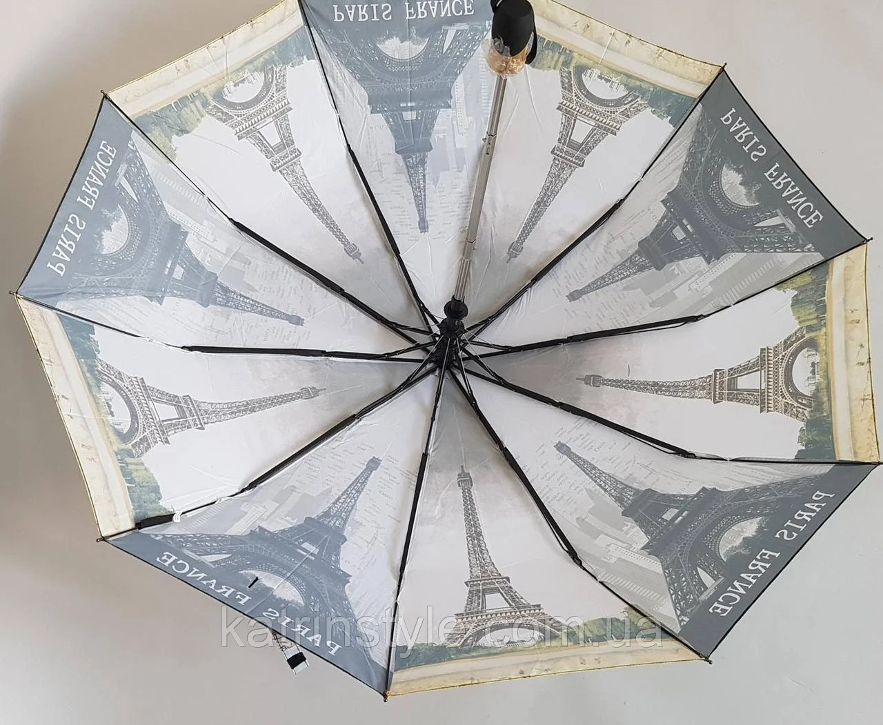 Зонт женский «Мировые достопримечательности» полуавтомат Париж - фото 3 - id-p1417189635