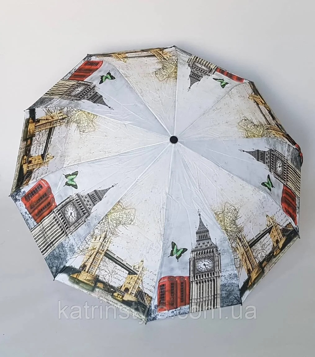 Зонт женский «Мировые достопримечательности» полуавтомат Лондон - фото 2 - id-p1417189636