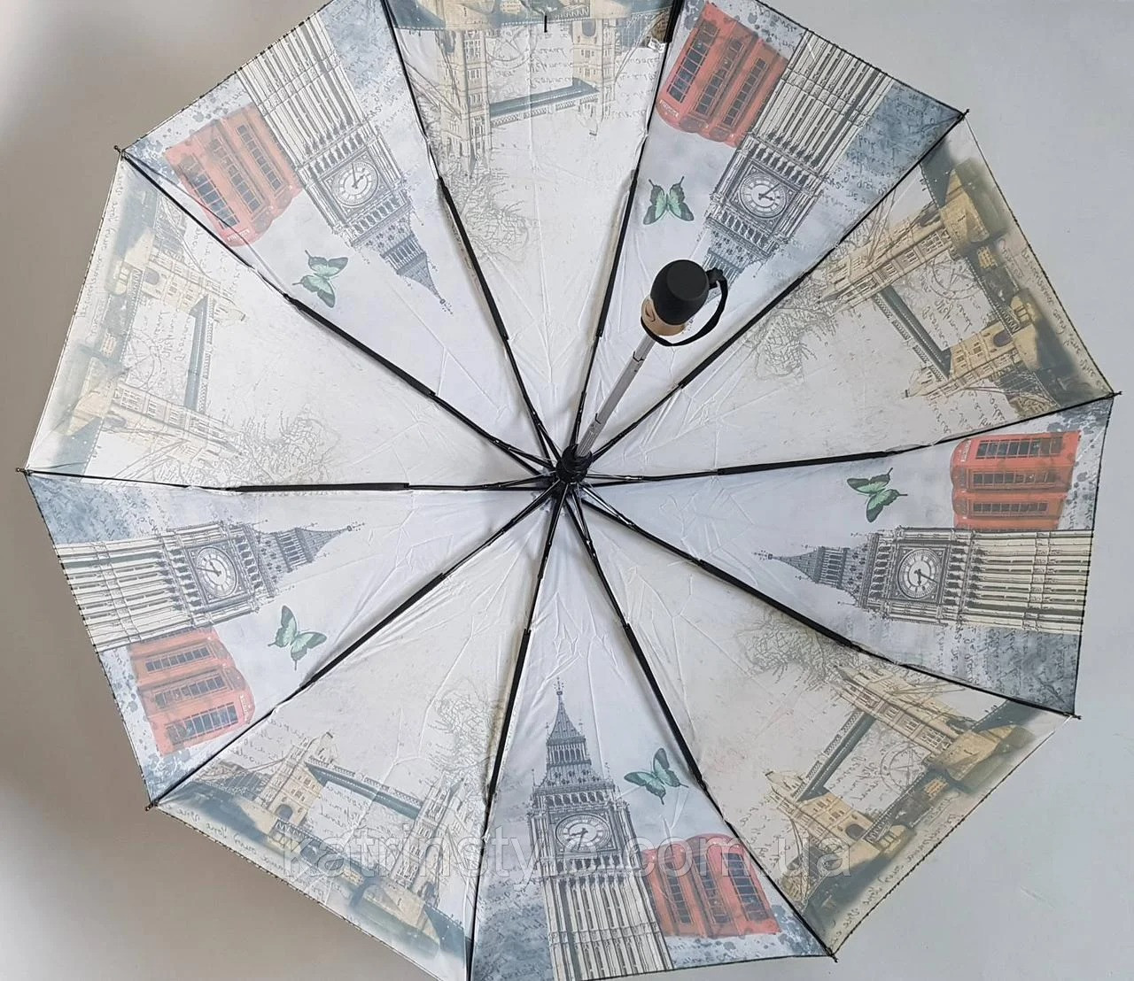 Зонт женский «Мировые достопримечательности» полуавтомат Лондон - фото 3 - id-p1417189636