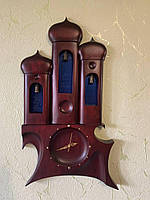 Часы деревянные, Часы настенные, Часы кварцевые, Часы "Храм", Часы эксклюзивные, Часы ручной работы на подарок