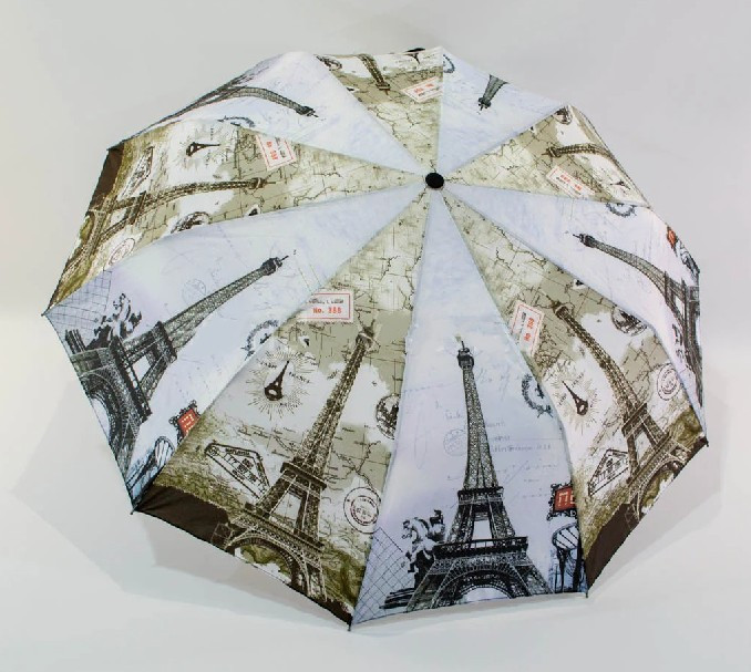 Зонт женский «Мировые достопримечательности» полуавтомат - фото 7 - id-p603862286