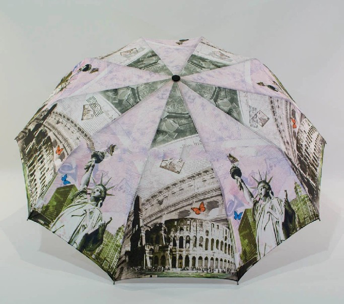 Зонт женский «Мировые достопримечательности» полуавтомат - фото 8 - id-p603862286