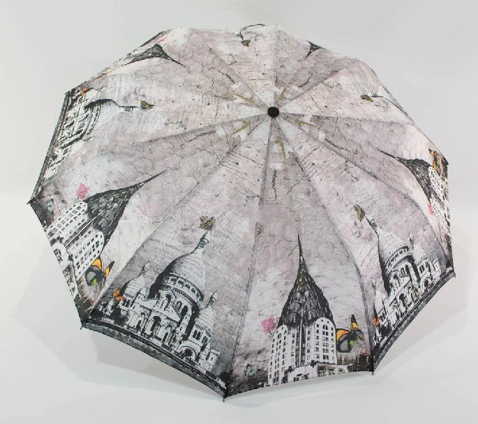 Зонт женский «Мировые достопримечательности» полуавтомат - фото 9 - id-p603862286