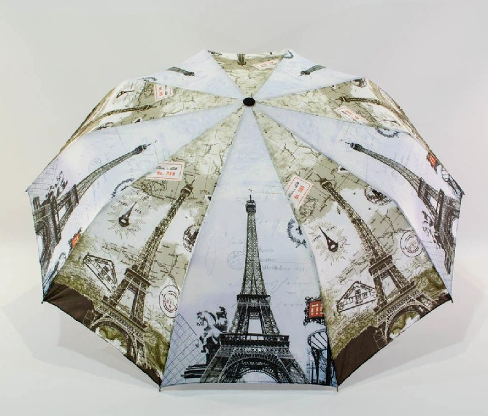 Зонт женский «Мировые достопримечательности» полуавтомат Эйфелева Башня - фото 2 - id-p1417202722