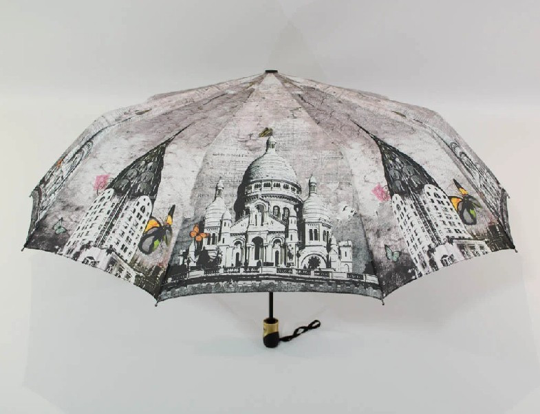 Зонт женский «Мировые достопримечательности» полуавтомат Площадь Луизы Мишель - фото 2 - id-p1417202945