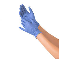Перчатки нитриловые Hoff Medical 100 шт размер M голубой смотровые нестерильные неопудренные