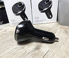 Модулятор, FM трансмітер ФМ Bluetooth T20 Блютуз Якісний, фото 2