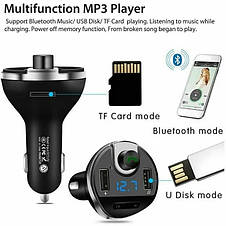 Модулятор, FM трансмітер ФМ Bluetooth T20 Блютуз Якісний, фото 3