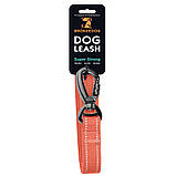 Повідець для собак ТМ BronzeDog брезент з карабіном на замку помаранчевий 2м×20мм, фото 6
