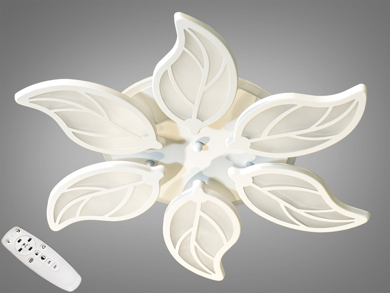 LED-люстра з димером і RGB-підсвіткою 8028/6WH LED RGB dimmer, фото 1