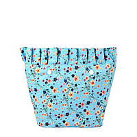 Якісна джинсова підкладка для сумки mini з рюшами, блакитна