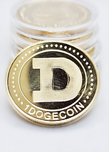 Сувенірна монета DOGECOIN позолочена, фото 3