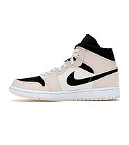 Кросівки Nike Air Jordan 1 Mid Barely Orange Beige Black, фото 3