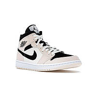 Кросівки Nike Air Jordan 1 Mid Barely Orange Beige Black, фото 5