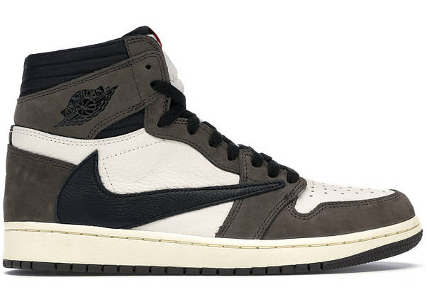 Кросівки Travis Scott x Air Jordan 1 Retro High OG Mocha, фото 1