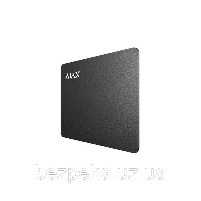 AJAX Pass Black чорна 1 шт (Black) Захищена безконтактна картка для клавіатури