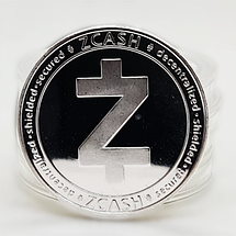 Сувенірна Монета ZCASH срібного кольору., фото 2