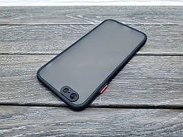 Протиударний матовий чохол для iPhone 6 6s чорний бампер
