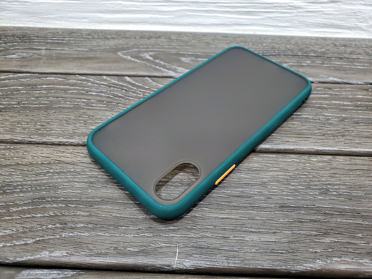 Протиударний матовий чохол для iPhone Xs зелений бампер