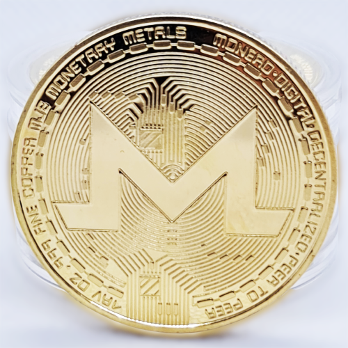 Сувенірна Монета MONERO золотого кольору.
