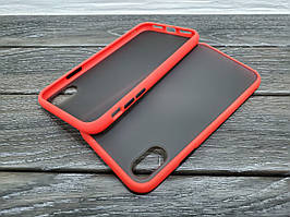 Протиударний матовий чохол для iPhone Xs Max червоний бампер