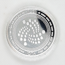 Сувенірна Монета IOTA срібного кольору., фото 2