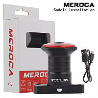 Велосипедний ліхтар задній MEROCA Pro+, датчик руху, світла, Li-Polymer, 7 режимів, кріплення рейки сідла