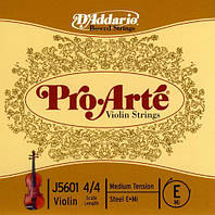 1 струна (E, Ми) для скрипки D'ADDARIO PRO-ARTÉ VIOLIN SINGLE E STRING 4/4 Scale Medium Tension