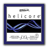 2 струна (A, Ля) для скрипки D'ADDARIO HELICORE VIOLIN SINGLE A STRING 4/4 Scale Medium Tension