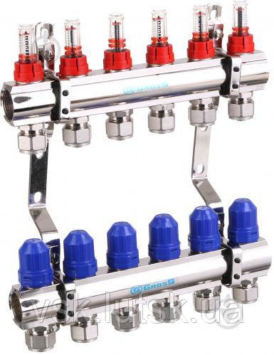 Колектор в зборі 8504 GROSS 1"-3/4"- 6 виходів
