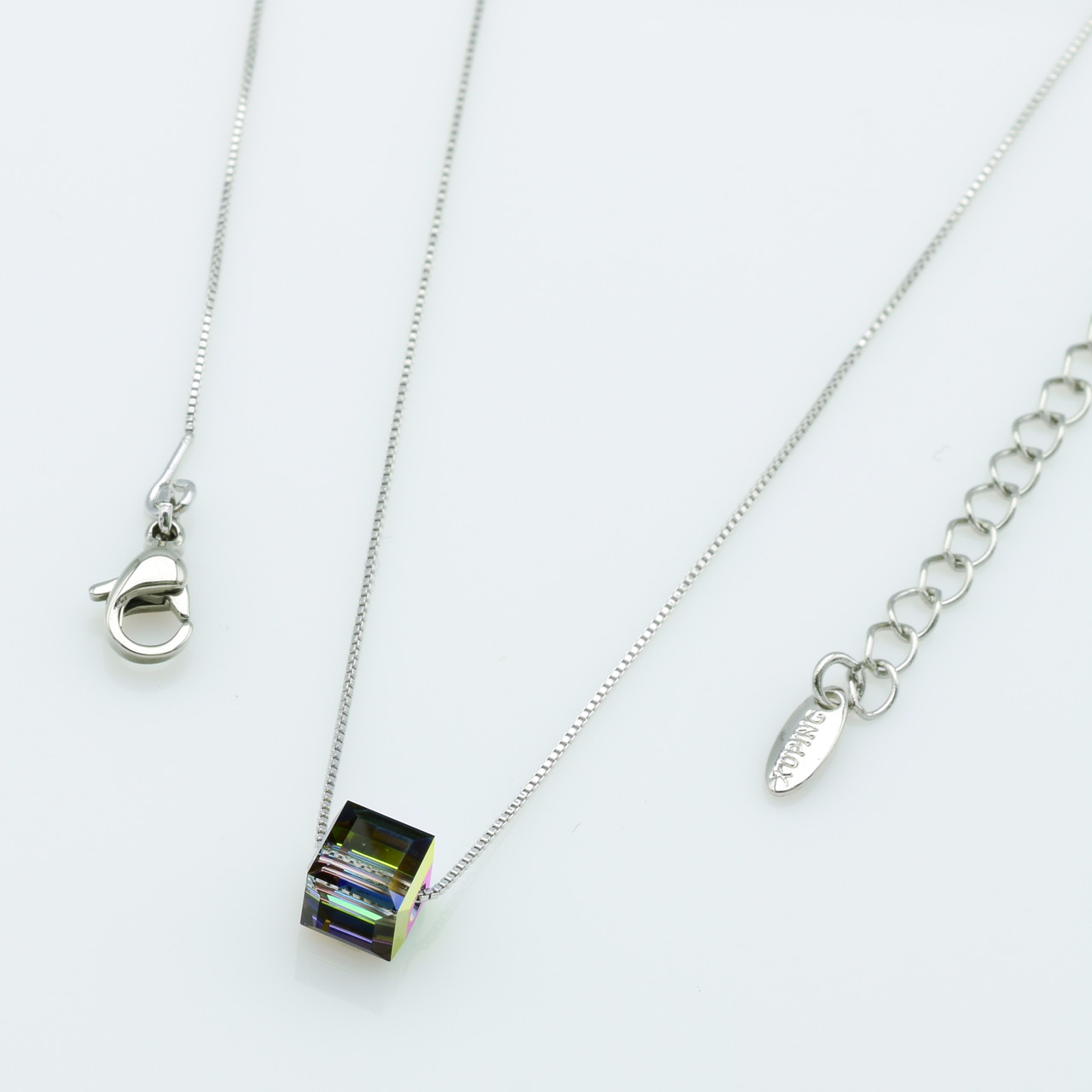 XUPING Кольє Родій Довжина 44+5см, Кулон Swarovski Висота 0.6 см