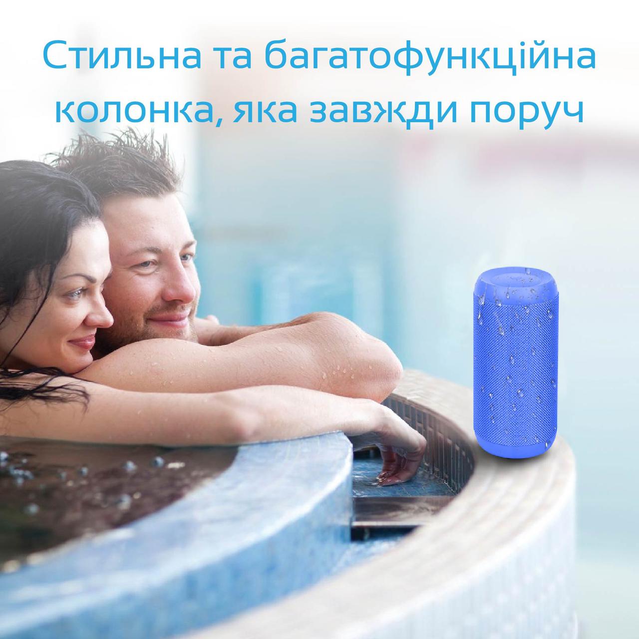 Портативная Bluetooth колонка Promate Silox 20 Вт Blue (silox.blue) - фото 7 - id-p1313272249