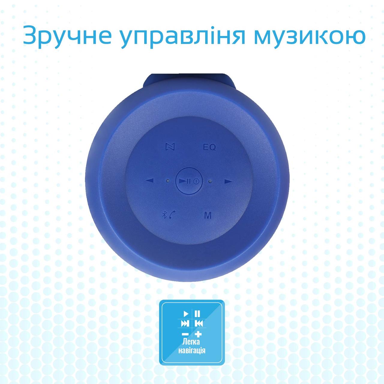 Портативная Bluetooth колонка Promate Silox 20 Вт Blue (silox.blue) - фото 2 - id-p1313272249