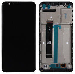 Дисплей для Asus ZenFone Max Plus M1 ZB570TL, модуль у зборі (екран і сенсор) з рамкою — панеллю, оригінал