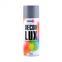Акриловая краска для авто аэрозольная в баллончике Nowax Spray 450ml. NX48018 серая (GREY/RAL7000) Decor Lux