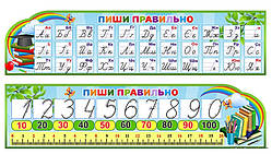 Стенди для початкової школи:"Пиши правильно"