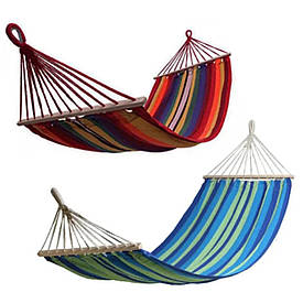 Гамак підвісний із дерев'яним стрижнем 200 х 80 см Picnic Hammock With Wooden bar