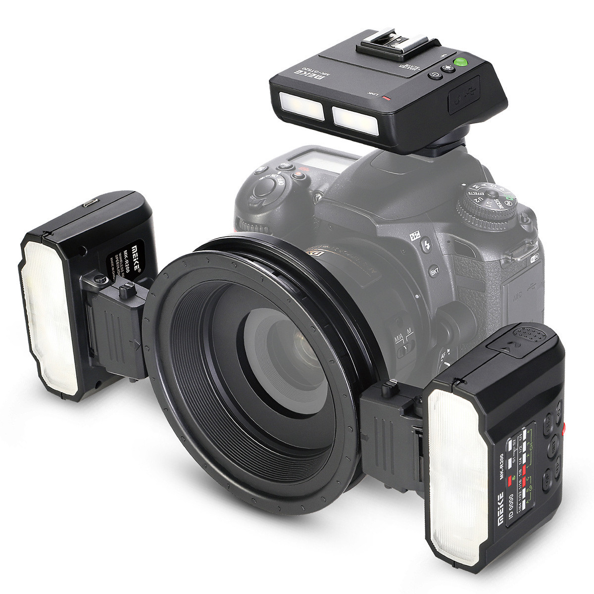 Автоматична накамерная макро-спалах Meike MK-MT24 II TTL для Canon
