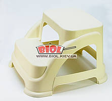 Табурет пластиковий 2 ступені (колір — бежевий) 38х42х28 см "Merdivo" Hobby Life (Туреччина) 08-1398-4