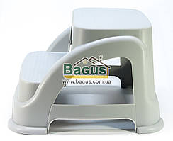 Табурет пластиковий двоступеневий 38х42х28 см сірий "Merdivo" Hobby Life (Туреччина) 08-1398-3