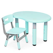 Столик зі стільчиком Bambi Peanut-5 (mint/grey)