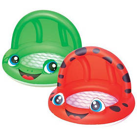 Дитячий надувний басейн Bestway 52189 з навісом і надувним дном, розмір 97 х 66 см, об'єм 26 л