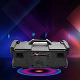 Портативний бамбокс колонка Leisound partybox з радіомікрофоном (80W/USB/BT/FM/), фото 3