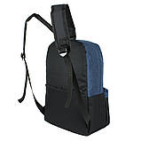 Рюкзак міський повсякденний тканинний синій, фото 4