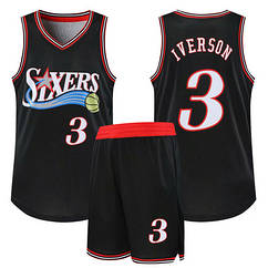 Форма чорна Айверсон 3 Iverson Філадельфія Pheadelphia 76ers