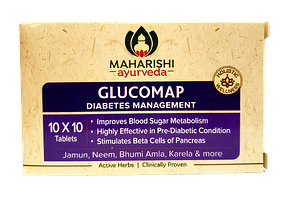 Глюкомап, Glucomap 100 т. - знижує цукор, захищає тканини від дегенеративних змін, зменшує ризик інфекцій