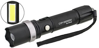 Тактичний ручний ліхтарик COP BL-W546 з зумом і COB панеллю (7410)