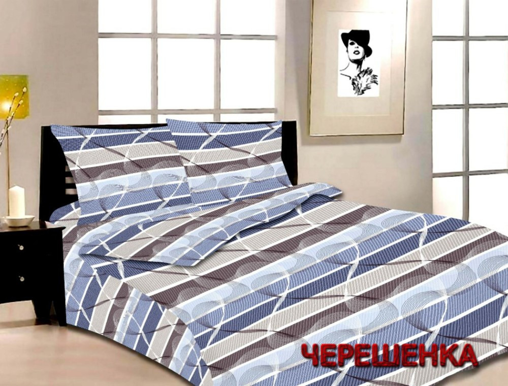 Тканина для постільної білизни Бязь "Gold" Lux GL3851 (50м) в смужку
